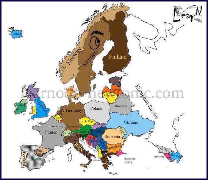 Learn the Map of Europe through Fin