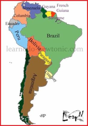 Learn The Map of South America In A Few Minutes | Learnodo Newtonic