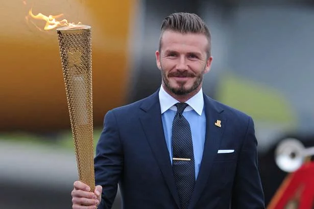 David Beckham 2012 London Olympic torch