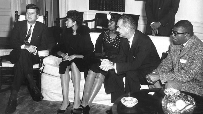 President JFK with Wilma Rudolph