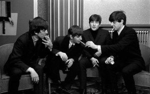 The Beatles smoking