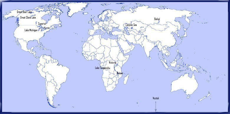 10 biggest lakes World Map
