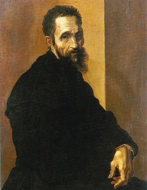 Potrait of Michelangelo by Jacopino del Conte
