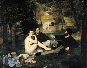 Le dejeuner sur l'herbe by Edouard Manet