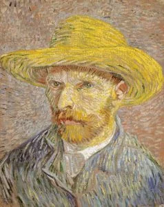 Van Gogh Self-Portrait with Straw Hat