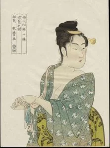 A print from the Ten Studies in Female Physiognomy by Kitagawa Utamaro