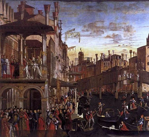 Miracle of the Relic of the Cross at the Ponte di Rialto by Vittore Carpaccio