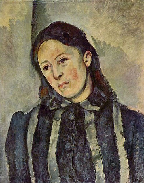 Portrait of Madame Cezanne with Loosened Hair by Paul Cezanne