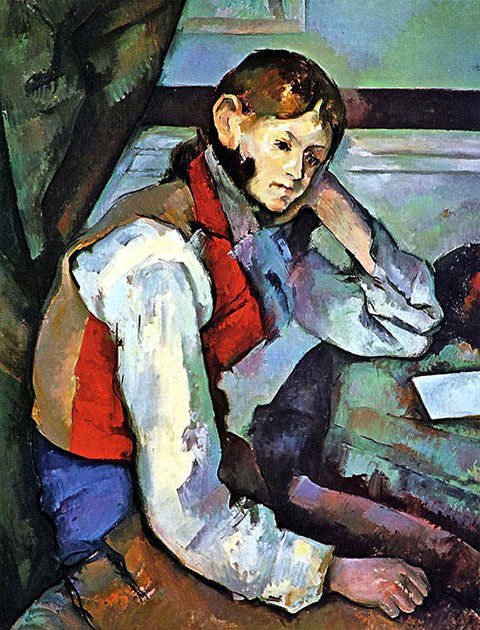 The Boy in the Red Vest by Paul Cezanne