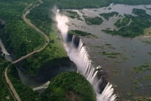 Victoria Falls has the largest sheet of falling water