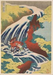 Yoshitsune Falls from the series Famous Waterfalls in Various Provinces by Katsushika Hokusai