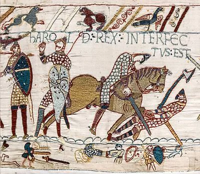 Harold's death depicted in the Bayeux Tapestry