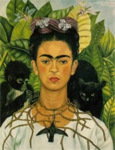 Self-Portrait with Thorn Necklace and Hummingbird (1940)