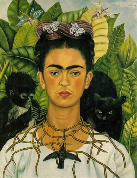 Self-Portrait with Thorn Necklace and Hummingbird (1940)