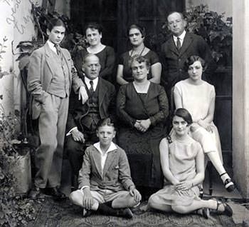 Frida Kahlo with her family