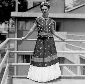 Frida Kahlo in traditional dress