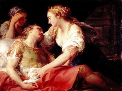 Mark Antony's death depicted by Pompeo Batoni