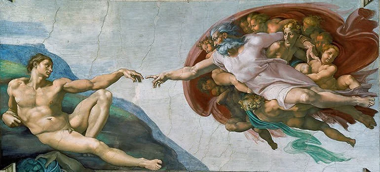Сотворение Адама (1512 г.) - Микеланджело