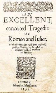 Титульный лист Ромео и Джульетты