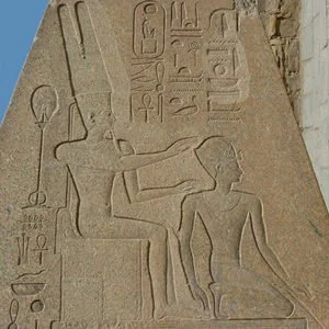 Hatshepsut being crowned as pharaoh