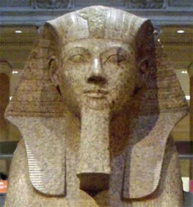 Hatshepsut depicted as a male pharaoh