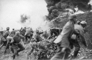 The Germans attack during the Battle of Verdun