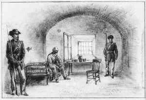 Davis imprisoned at Fort Monroe