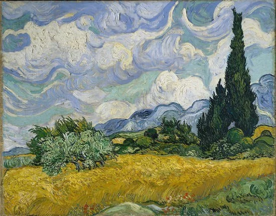 Wheat Field with Cypresses - Vincent Van Gogh