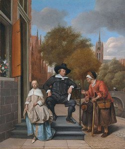 Double portrait of Adolf Croeser and his daughter Catharina Croeser - Jan Steen