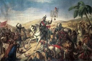 Hernan Cortes in the Spanish conquest of Mexico
