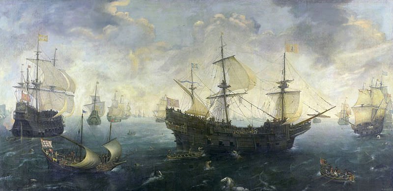The Spanish Armada by Cornelis Claesz van Wieringen