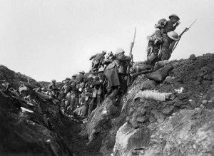 British soldiers in the Battle of the Somme