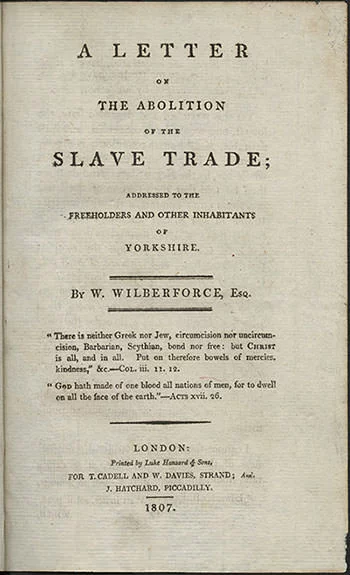 A Letter on the Abolition of the Slave Trade by William Wilberforce