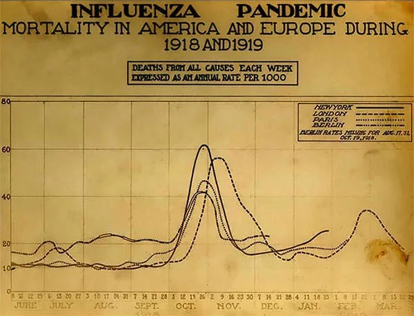 Death Chart of Spanish flu