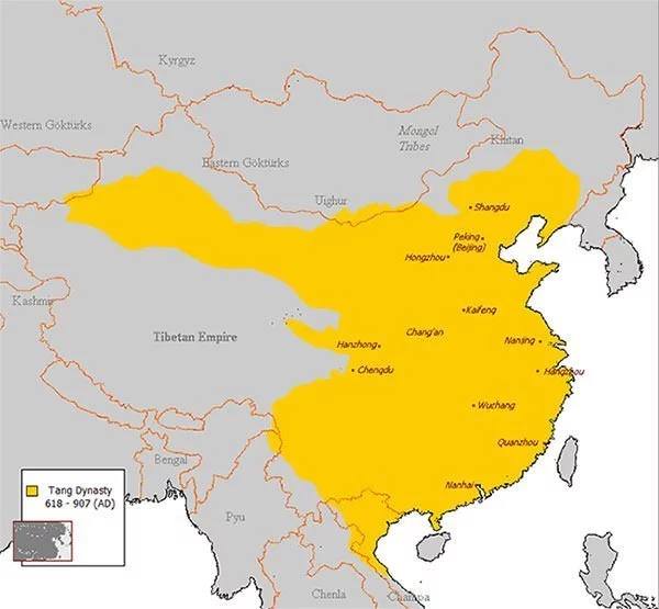 Tang Dynasty Area Map