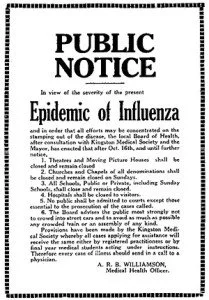 Spanish Flu public notice