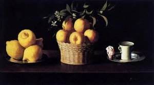 Still Life with Lemons, Oranges and a Rose - Zurbaran