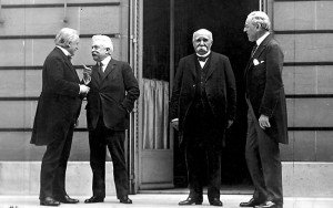David Lloyd George, Vittorio Orlando, Georges Clemenceau, Woodrow Wilson