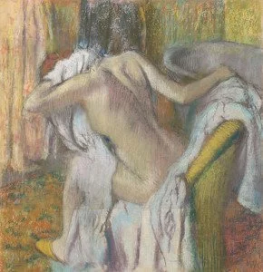 After the Bath, Woman drying herself (1895) - Edgar Degas