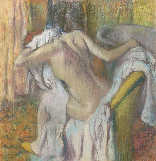 After the Bath, Woman drying herself (1895) - Edgar Degas