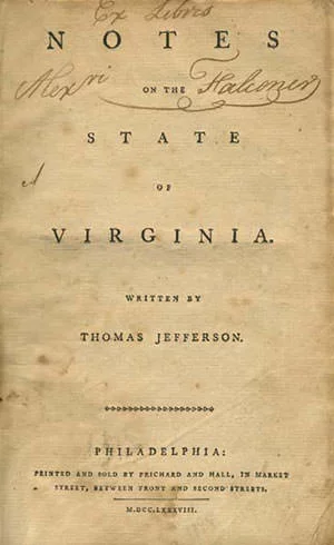 Notes on the State of Virginia Cover