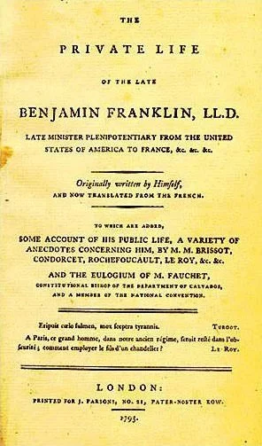 The Autobiography of Benjamin Franklin Cover