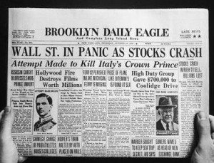 Black Thursday Brooklyn Daily Eagle headline