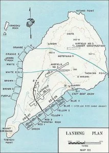 Iwo Jima - Landing Plan of U.S.