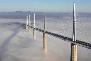 Millau Viaduct over the clouds