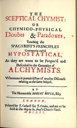 The Sceptical Chymist Title page