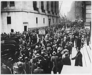 October 1929 Wall Street crash panic