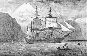 Depiction of HMS Beagle
