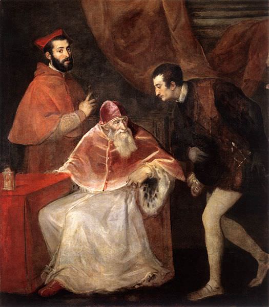 Pope Paul III with his Grandsons (1546) by Titian