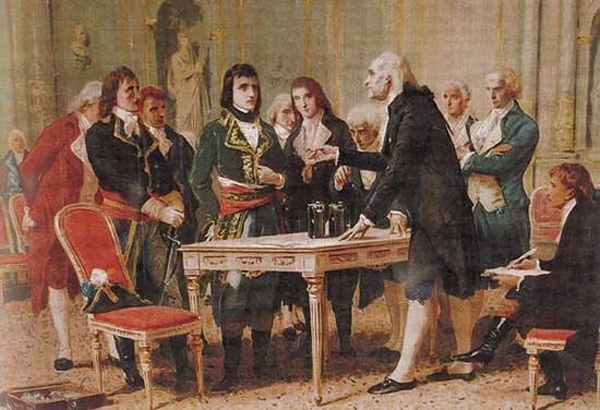 Volta's demonstration to Napoleon